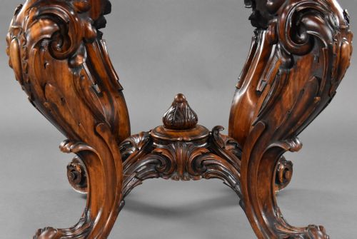 VICTORIAN BURR WALNUT MARQUETRY OCTAGONAL CENTRE TABLE - ADDITIONAL PHOTO 2