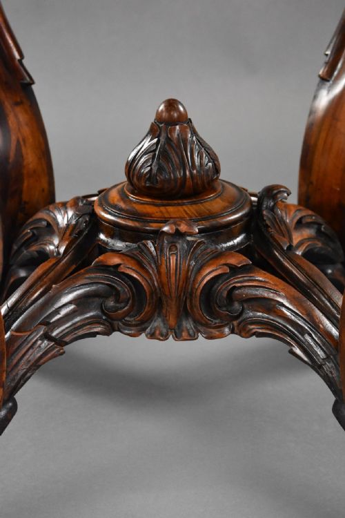 VICTORIAN BURR WALNUT MARQUETRY OCTAGONAL CENTRE TABLE - ADDITIONAL PHOTO 4