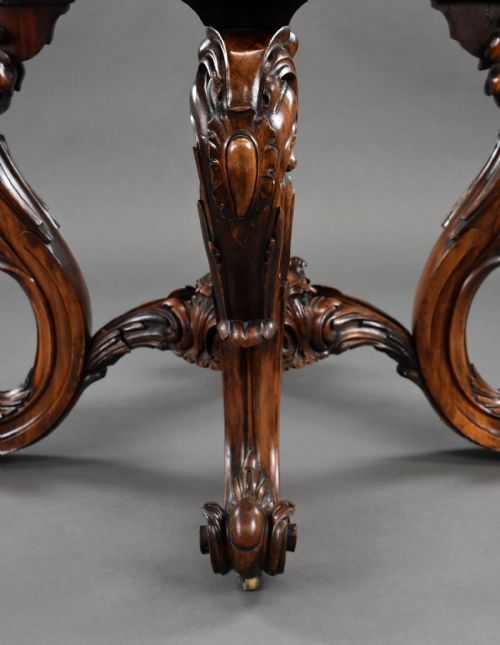 VICTORIAN BURR WALNUT MARQUETRY OCTAGONAL CENTRE TABLE - ADDITIONAL PHOTO 7