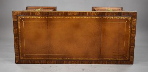 VICTORIAN ROSEWOOD MARQUETRY DESK - ADDITIONAL PHOTO 7