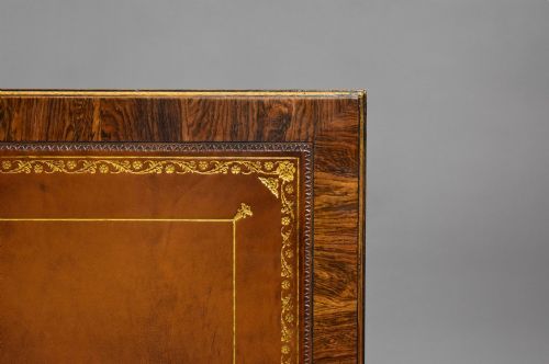 VICTORIAN ROSEWOOD MARQUETRY DESK - ADDITIONAL PHOTO 8