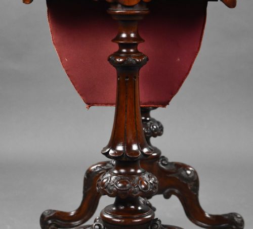 VICTORIAN BURR WALNUT GAMES WORK TABLE - ADDITIONAL PHOTO 9