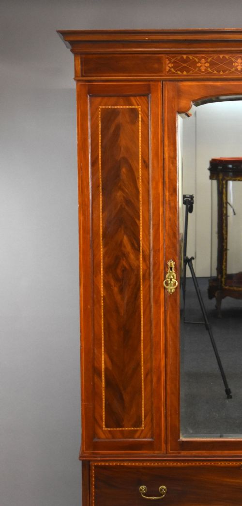 fig 1. Edwardian Inlaid Mahogany Wardrobe