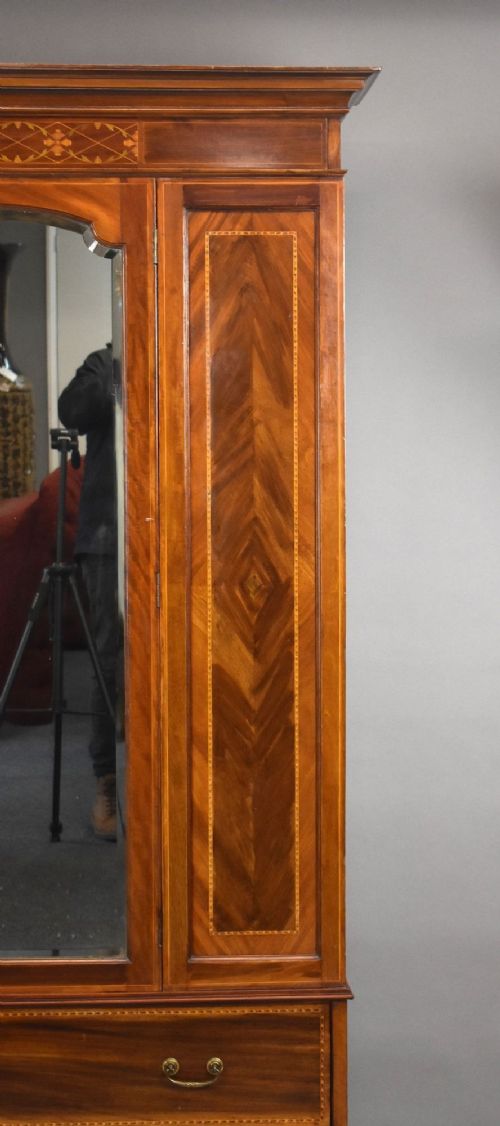 fig 2. Edwardian Inlaid Mahogany Wardrobe