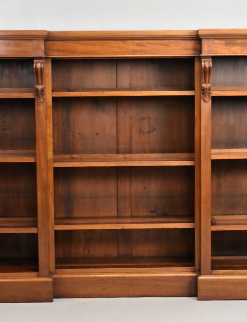 VICTORIAN MAHOGANY OPEN BOOKCASE - ADDITIONAL PHOTO 2