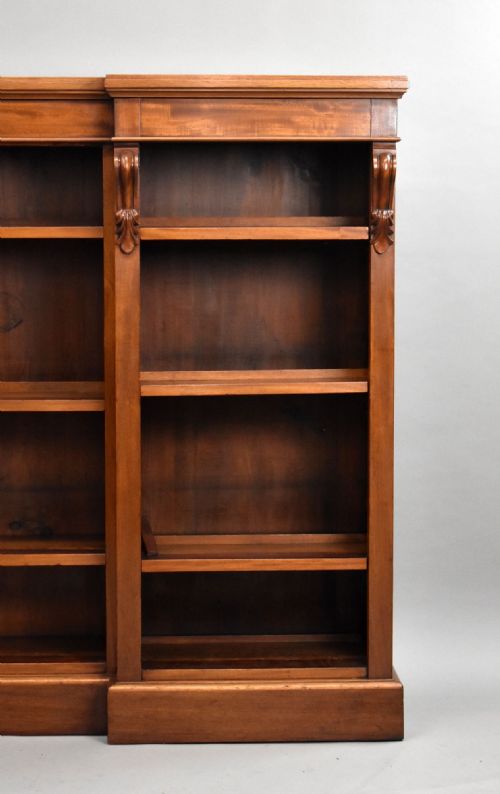 VICTORIAN MAHOGANY OPEN BOOKCASE - ADDITIONAL PHOTO 3