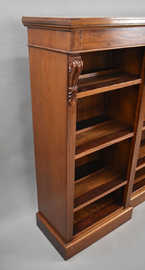 VICTORIAN MAHOGANY OPEN BOOKCASE - ADDITIONAL PHOTO 5