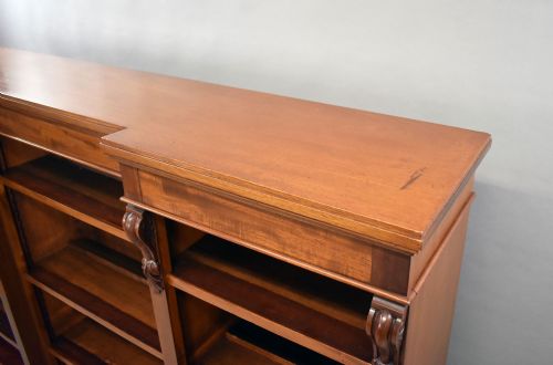 VICTORIAN MAHOGANY OPEN BOOKCASE - ADDITIONAL PHOTO 6