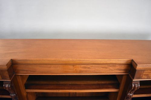 VICTORIAN MAHOGANY OPEN BOOKCASE - ADDITIONAL PHOTO 7