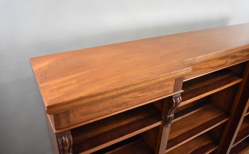 VICTORIAN MAHOGANY OPEN BOOKCASE - ADDITIONAL PHOTO 8