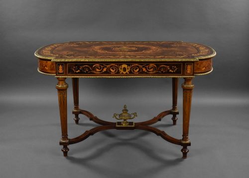 19TH CENTURY FRENCH MARQUETRY CENTRE TABLE - ADDITIONAL PHOTO 6