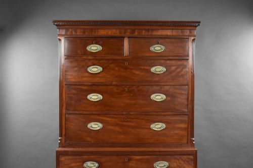 GEORGE III MAHOGANY CHEST ON CHEST - ADDITIONAL PHOTO 1