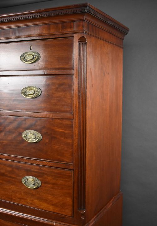 GEORGE III MAHOGANY CHEST ON CHEST - ADDITIONAL PHOTO 5
