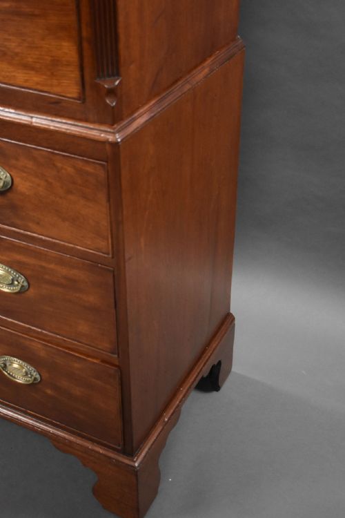GEORGE III MAHOGANY CHEST ON CHEST - ADDITIONAL PHOTO 7
