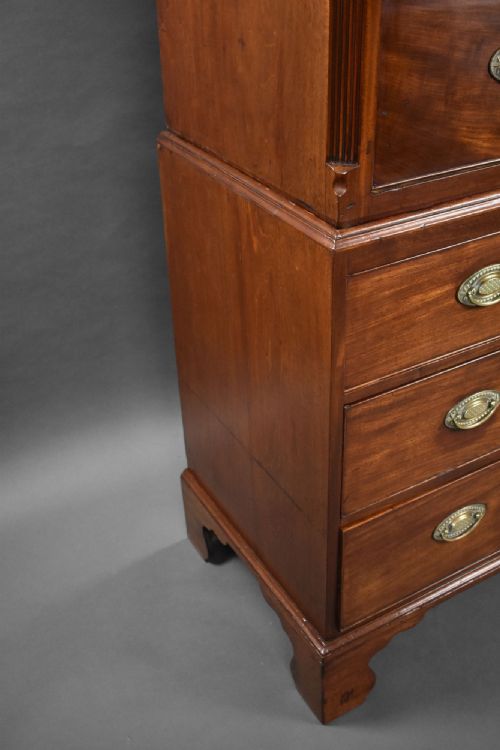 GEORGE III MAHOGANY CHEST ON CHEST - ADDITIONAL PHOTO 8
