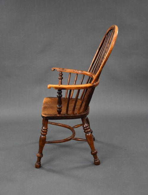 ANTIQUE YEW ELM WINDSOR ARMCHAIR - ADDITIONAL PHOTO 4