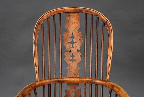 ANTIQUE YEW ELM WINDSOR ARMCHAIR - ADDITIONAL PHOTO 5
