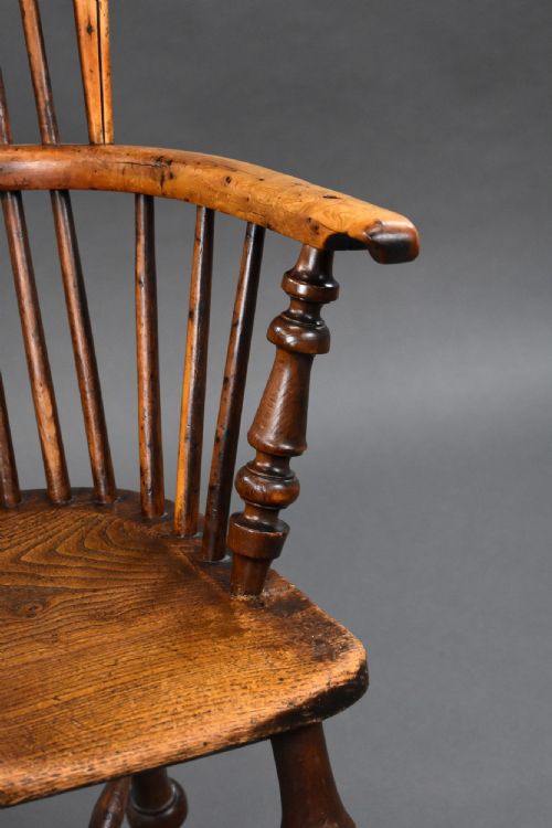 ANTIQUE YEW ELM WINDSOR ARMCHAIR - ADDITIONAL PHOTO 11