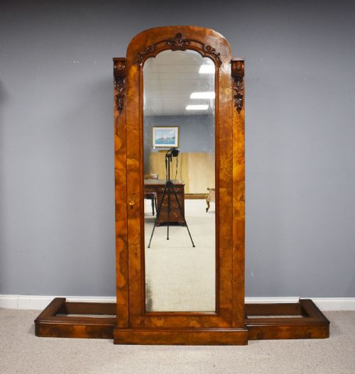 fig 1. Victorian Burr Walnut Triple Wardrobe