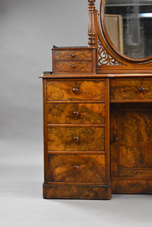 fig 2. Victorian Burr Walnut Dressing Table