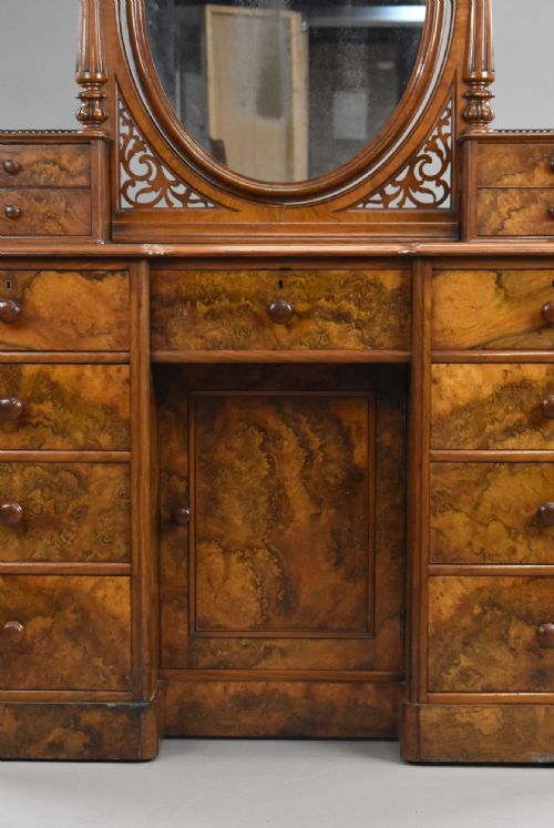 fig 3. Victorian Burr Walnut Dressing Table