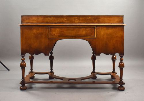 ANTIQUE QUEEN ANNE STYLE WALNUT WRITING TABLE - ADDITIONAL PHOTO 4
