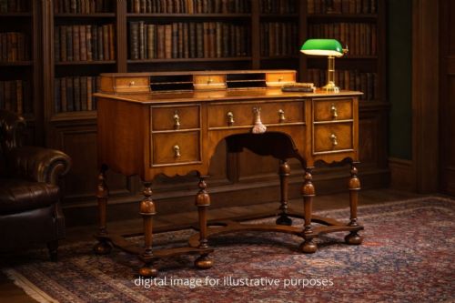 ANTIQUE QUEEN ANNE STYLE WALNUT WRITING TABLE - ADDITIONAL PHOTO 10