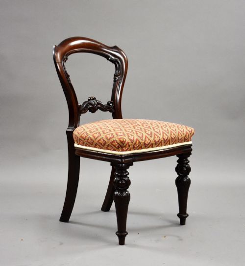 fig 1. Set Four Victorian Mahogany Dining Chairs
