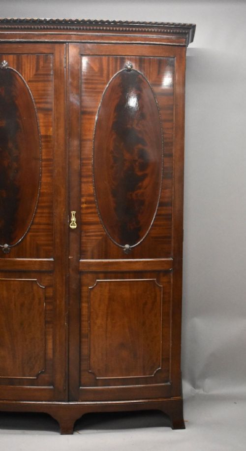fig 2. Edwardian Flame Mahogany Bow Front Wardrobe