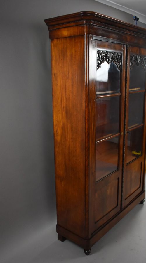 CONTINENTAL MAHOGANY CIRCA 1880 BOOKCASECABINET - ADDITIONAL PHOTO 3