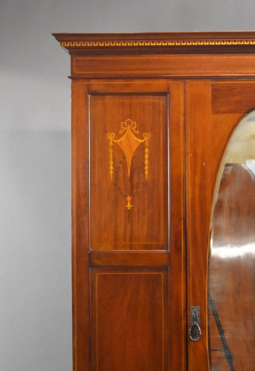 fig 1. Edwardian Inlaid Mahogany Wardrobe