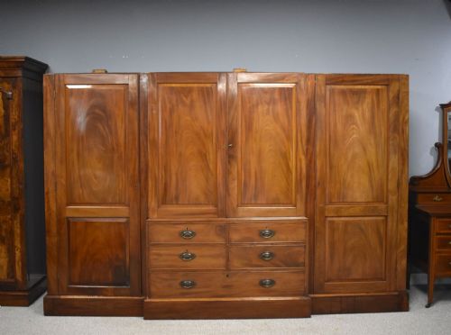 fig 4. 19th Century Mahogany Four Door Breakfront Wardrobe