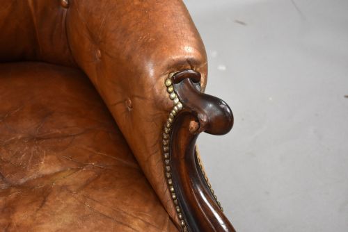 VICTORIAN LEATHER ARMCHAIR - ADDITIONAL PHOTO 5