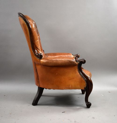 VICTORIAN LEATHER ARMCHAIR - ADDITIONAL PHOTO 7