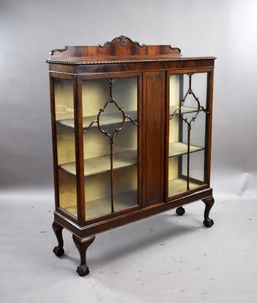 EDWARDIAN MAHOGANY DISPLAY CABINET