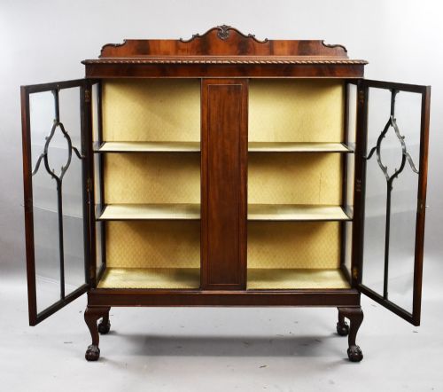 EDWARDIAN MAHOGANY DISPLAY CABINET - ADDITIONAL PHOTO 4
