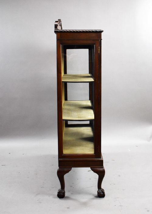 EDWARDIAN MAHOGANY DISPLAY CABINET - ADDITIONAL PHOTO 5
