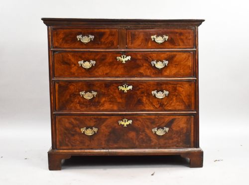 GEORGE III BURR WALNUT CHEST OF DRAWERS - ADDITIONAL PHOTO 1