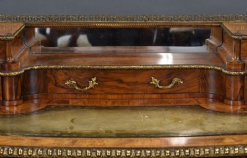 19TH CENTURY VICTORIAN BURR WALNUT WRITING TABLE - ADDITIONAL PHOTO 11