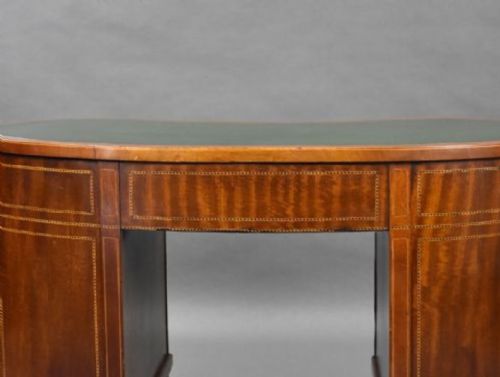 VICTORIAN MAHOGANY KIDNEY SHAPED DESK BY WOLFE HOLLANDER - ADDITIONAL PHOTO 6