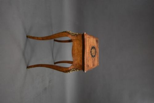 VICTORIAN BURR WALNUT MARQUETRY INLAID CARD TABLE - ADDITIONAL PHOTO 4