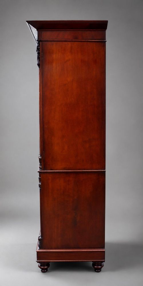 WILLIAM IV FLAME MAHOGANY LINEN PRESS - ADDITIONAL PHOTO 7