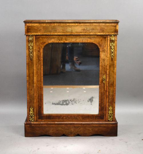 VICTORIAN BURR WALNUT PIER CABINET - ADDITIONAL PHOTO 1