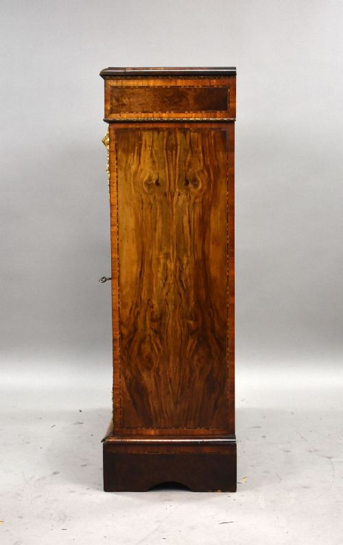 VICTORIAN BURR WALNUT PIER CABINET - ADDITIONAL PHOTO 3