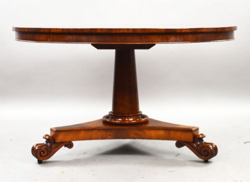 WILLIAM IV FLAME MAHOGANY CIRCULAR BREAKFAST TABLE - ADDITIONAL PHOTO 3