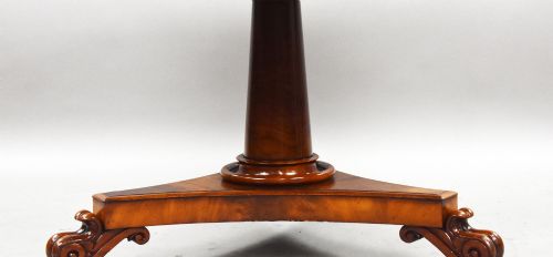 WILLIAM IV FLAME MAHOGANY CIRCULAR BREAKFAST TABLE - ADDITIONAL PHOTO 4