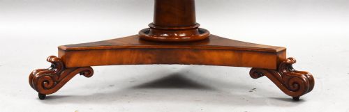WILLIAM IV FLAME MAHOGANY CIRCULAR BREAKFAST TABLE - ADDITIONAL PHOTO 5