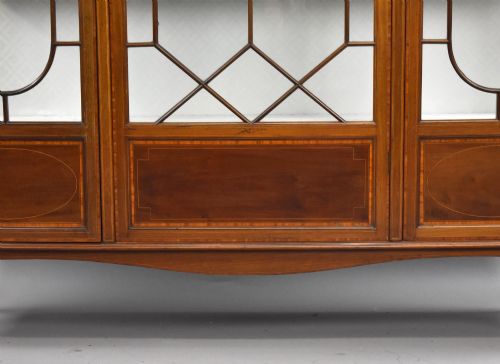 EDWARDIAN MAHOGANY INLAID DISPLAY CABINET - ADDITIONAL PHOTO 5