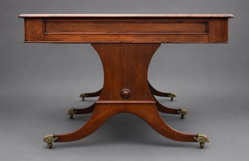 ANTIQUE MAHOGANY BOARDROOM TABLE 10 CHAIRS - ADDITIONAL PHOTO 3