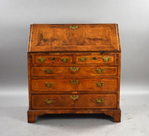 GEORGE I FIGURED WALNUT BUREAU - ADDITIONAL PHOTO 2
